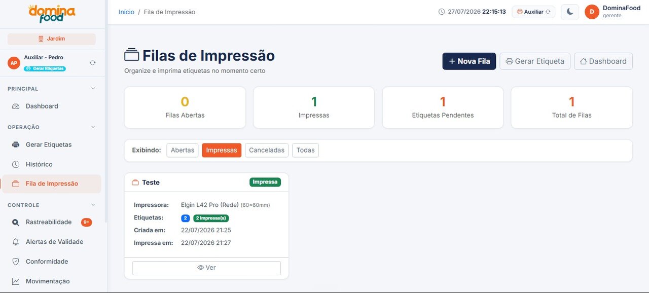 Gerenciador de Fila de Impressão
